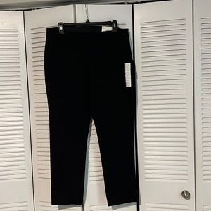 Brand New Black Elastic Waist Side Zipper Pant